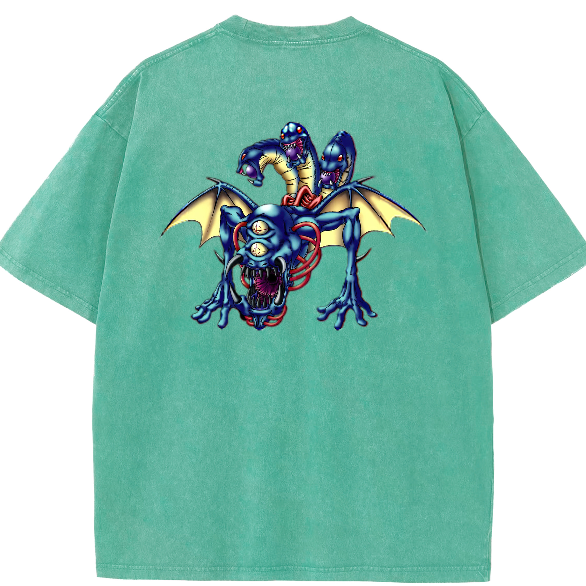 （画像用） 遊☆戯☆王 Yu-Gi-Oh! 綿100% ヴィンテージ風 半袖Tシャツ（背面プリント）